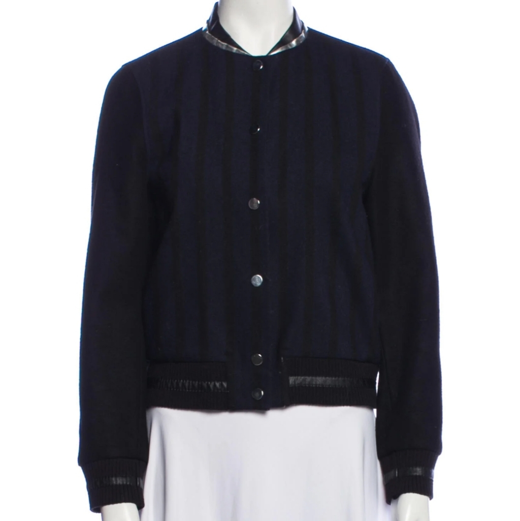 Maje Virgin Wool Bomber Jacket
